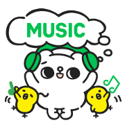 LINE MUSIC × Song Song Meow: MUSIC! Sticker for LINE & WhatsApp | ZIP: GIF & PNG