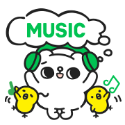 LINE MUSIC × Song Song Meow: MUSIC! LINE MUSIC × Song Song Meow: MUSIC! Sticker for LINE & WhatsApp | ZIP: GIF & PNG