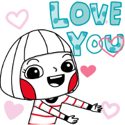 Ms Big cute and commonly used stickers Sticker for LINE & WhatsApp | ZIP: GIF & PNG