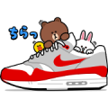NIKE × BROWN & FRIENDS Sticker for LINE & WhatsApp | ZIP: GIF & PNG