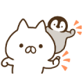 Penguin and Cat Days Sticker for LINE & WhatsApp | ZIP: GIF & PNG