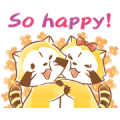 Rascal and Lily: Fluffy Love Sticker for LINE & WhatsApp | ZIP: GIF & PNG