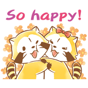 Rascal and Lily: Fluffy Love Rascal and Lily: Fluffy Love Sticker for LINE & WhatsApp | ZIP: GIF & PNG