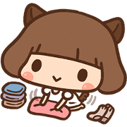 Kinoko - Puppy Girl Sticker for LINE & WhatsApp | ZIP: GIF & PNG