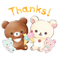 Rilakkuma:Korilakkuma Happy Ice cream Sticker for LINE & WhatsApp | ZIP: GIF & PNG