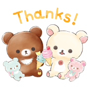 Rilakkuma: Korilakkuma Happy Ice cream Rilakkuma:Korilakkuma Happy Ice cream Sticker for LINE & WhatsApp | ZIP: GIF & PNG