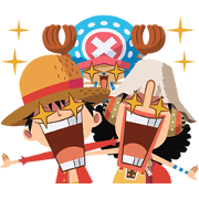 Animated ONE PIECE Super-Cute Stickers Sticker for LINE & WhatsApp | ZIP: GIF & PNG