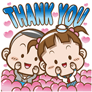 [BIG] Cocoa Thankful Stickers Sticker for LINE & WhatsApp | ZIP: GIF & PNG