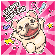 [BIG] PIGU Year-End Stickers Sticker for LINE & WhatsApp | ZIP: GIF & PNG
