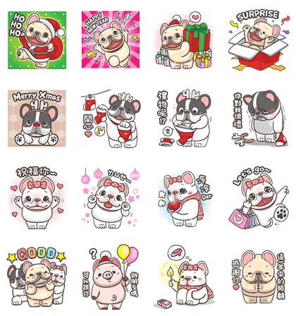 [BIG] PIGU Year-End Stickers Line Sticker GIF & PNG Pack: Animated & Transparent No Background | WhatsApp Sticker