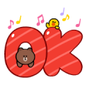 BROWN&FRIENDS Large Letters Sticker for LINE & WhatsApp | ZIP: GIF & PNG