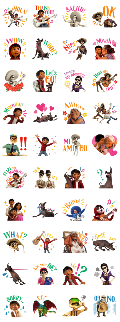 COCO Line Sticker GIF & PNG Pack: Animated & Transparent No Background | WhatsApp Sticker
