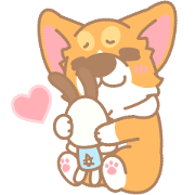 Corgi Pon Pon: Cute & Healing Corgi PonPon: Cute & Healing Sticker for LINE & WhatsApp | ZIP: GIF & PNG