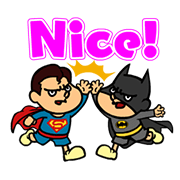 DC Super Heroes vs Eagle Talon Sticker for LINE & WhatsApp | ZIP: GIF & PNG