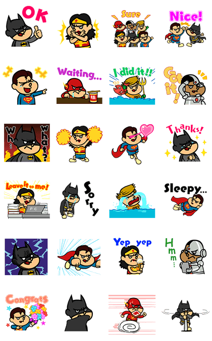 DC Super Heroes vs Eagle Talon Line Sticker GIF & PNG Pack: Animated & Transparent No Background | WhatsApp Sticker