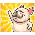 French Bulldog-PIGU: Movin' and Barkin' Sticker for LINE & WhatsApp | ZIP: GIF & PNG