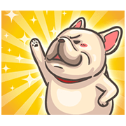 French Bulldog-PIGU: Movin' and Barkin' Sticker for LINE & WhatsApp | ZIP: GIF & PNG
