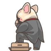 French Bulldog-PIGU V Animated Stickers Sticker for LINE & WhatsApp | ZIP: GIF & PNG