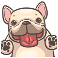 French Bulldog—PIGU: Pop-Up Stickers