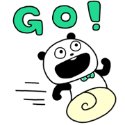 Gokigen panda × SHOPPING GO Sticker for LINE & WhatsApp | ZIP: GIF & PNG