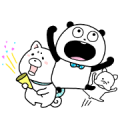 Gokigenpanda×Protan & Sally Sticker for LINE & WhatsApp | ZIP: GIF & PNG