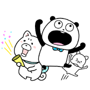 Gokigenpanda×Protan & Sally Sticker for LINE & WhatsApp | ZIP: GIF & PNG