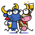 Kukuxumusu: Cow & Bull Sticker for LINE & WhatsApp | ZIP: GIF & PNG