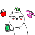 LINE SHOPPING with Jay the Rabbit Sticker for LINE & WhatsApp | ZIP: GIF & PNG