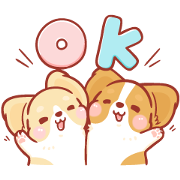Let's Shake! Puppy Sticker for LINE & WhatsApp | ZIP: GIF & PNG