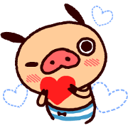PANPAKA PANTS: Cute Marine Blue PANPAKA PANTS: Cute Marine Blue Sticker for LINE & WhatsApp | ZIP: GIF & PNG