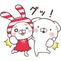 SHIMAMURA × Cute White Dogs Sticker for LINE & WhatsApp | ZIP: GIF & PNG