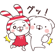 SHIMAMURA × Cute White Dogs SHIMAMURA × Cute White Dogs Sticker for LINE & WhatsApp | ZIP: GIF & PNG