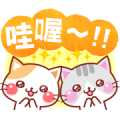 A lot of cats. - Supersized Phrases Sticker for LINE & WhatsApp | ZIP: GIF & PNG