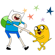 Animated Adventure Time Sticker for LINE & WhatsApp | ZIP: GIF & PNG