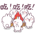 Bosstwo: Cute Rabbit Foodie Sticker for LINE & WhatsApp | ZIP: GIF & PNG