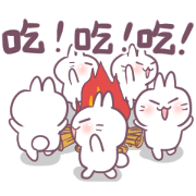 Bosstwo: Cute Rabbit Foodie Bosstwo: Cute Rabbit Foodie Sticker for LINE & WhatsApp | ZIP: GIF & PNG