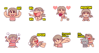 Kara's Day Animated Line Sticker GIF & PNG Pack: Animated & Transparent No Background | WhatsApp Sticker
