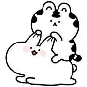 Mini Wanga & Huhu Sticker for LINE & WhatsApp | ZIP: GIF & PNG