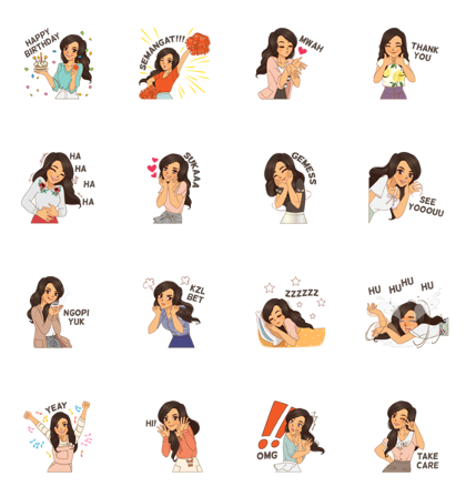 Ada Cinta di Harimu Line Sticker GIF & PNG Pack: Animated & Transparent No Background | WhatsApp Sticker