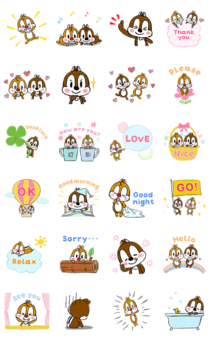 Animated Chip 'n' Dale: Polite Lovin' Line Sticker GIF & PNG Pack: Animated & Transparent No Background | WhatsApp Sticker