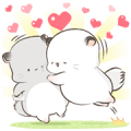 [BIG] Simao and Bamao Couple Stickers Sticker for LINE & WhatsApp | ZIP: GIF & PNG