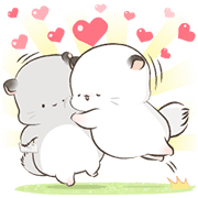 [BIG] Simao and Bamao Couple Stickers Sticker for LINE & WhatsApp | ZIP: GIF & PNG