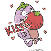 [BIG]Jazz Fruit Couple - Couple Stickers Sticker for LINE & WhatsApp | ZIP: GIF & PNG