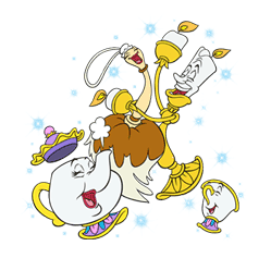 Beauty and the Beast Sticker for LINE & WhatsApp | ZIP: GIF & PNG