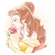 Beauty and the Beast (Romantic) Sticker for LINE & WhatsApp | ZIP: GIF & PNG