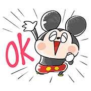 Easygoing Mickey and Friends Sticker for LINE & WhatsApp | ZIP: GIF & PNG