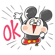 Easygoing Mickey and Friends Easygoing Mickey and Friends Sticker for LINE & WhatsApp | ZIP: GIF & PNG