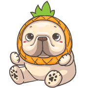 French Bulldog PIGU-Animated Sticker IX Sticker for LINE & WhatsApp | ZIP: GIF & PNG