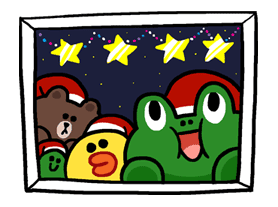 Merry Christmas From Line Friends Sticker For Line Whatsapp Telegram Android Iphone Ios