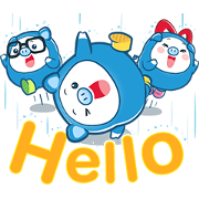 PIGGY GANG: Happy Rainy Day! PIGGY GANG: Happy Rainy Day! Sticker for LINE & WhatsApp | ZIP: GIF & PNG